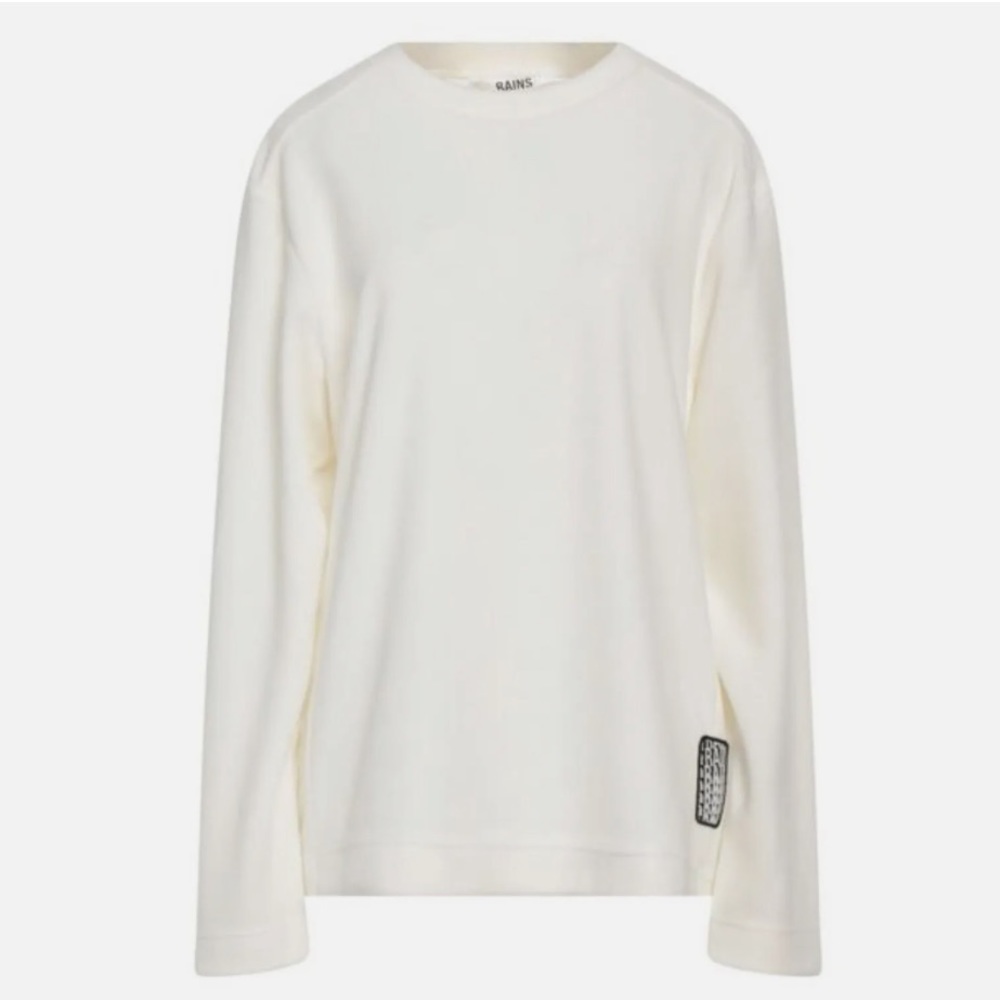 NWT RAINS Fleece sweatshirt in Fossil color size small pullover $95